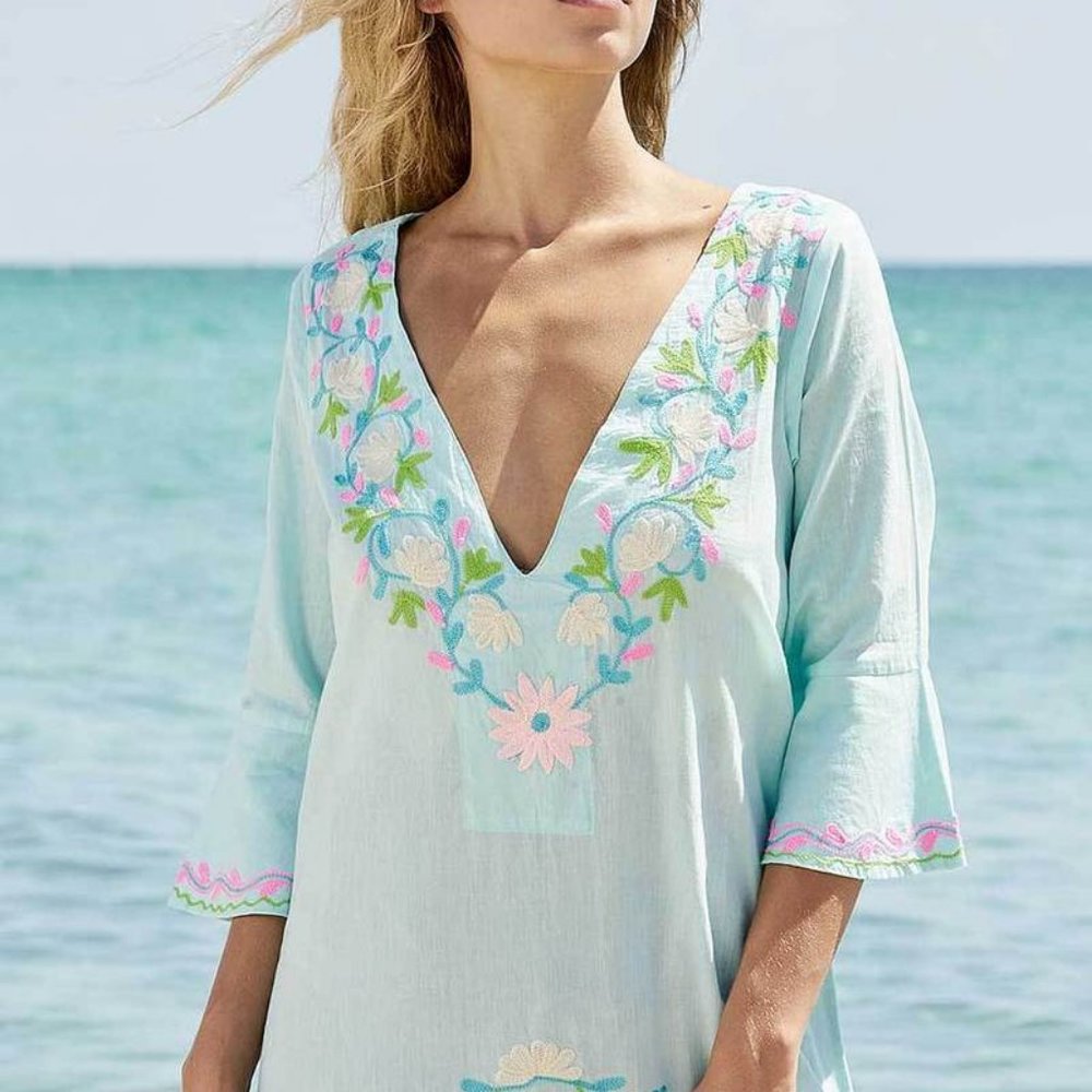 Debbie  Katz Taliah Maxi Tunic Dress  XL